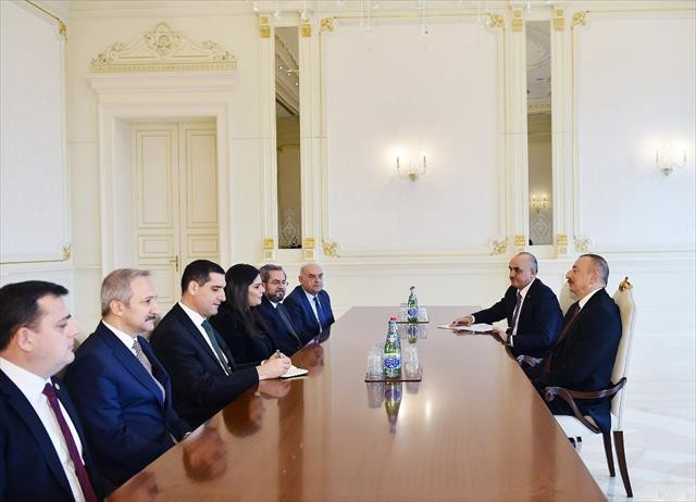 Bakan Sarıeroğlu, İlham Aliyev ile görüştü