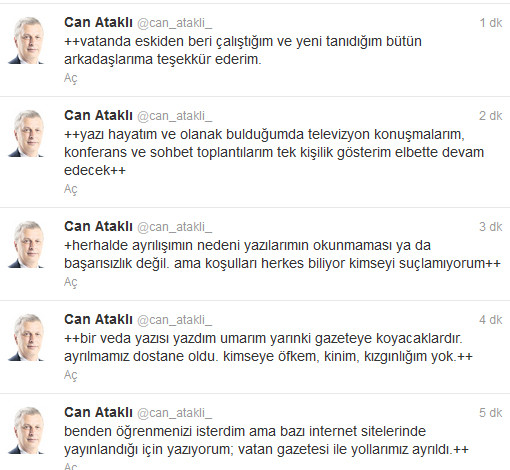 Vatan gazetesi Can Ataklı ile yollarını ayırdı - Resim : 1