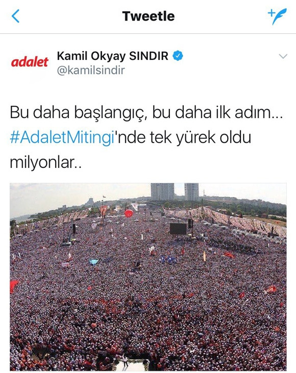 CHP'li vekiller Ak Parti mitinginin fotoğrafını kullandı! - Resim : 1