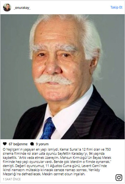 Yeşilçam'ın usta ismi Seyfettin Karadayı hayatını kaybetti - Resim : 2