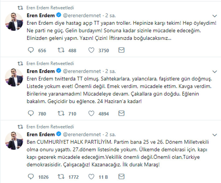 Eren Erdem isyan bayrağını çekti - Resim : 1
